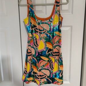 Ramy Brook Multicolor Sequin Dress